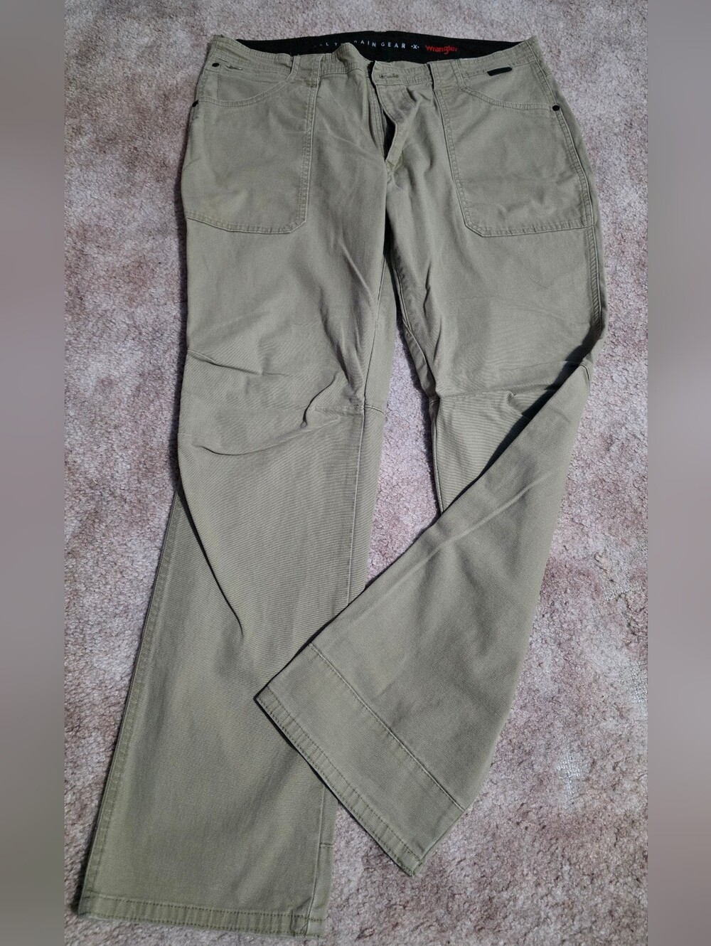 Wrangler Womens Light Olive/Tan Work Chinos